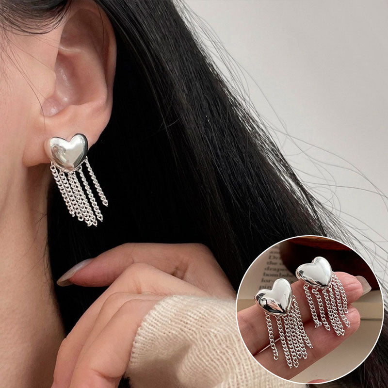 Women's Sweet Bow Tassel Ear Bone Clip Simple Fashionable Earrings