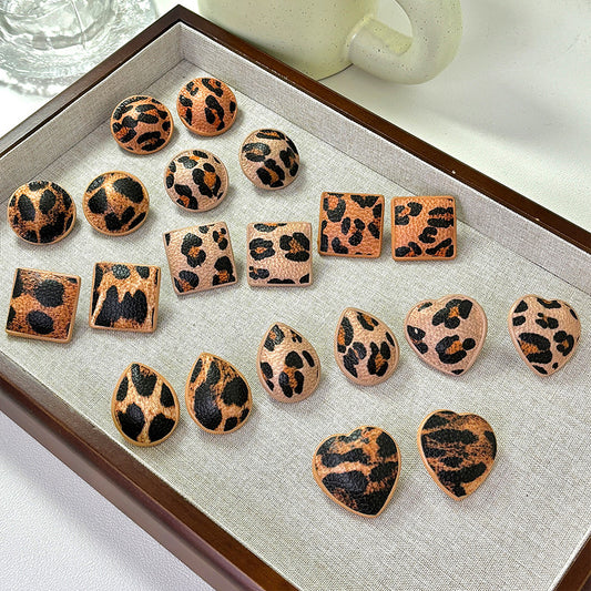 Leopard Print High-grade Niche Retro Graceful Earrings