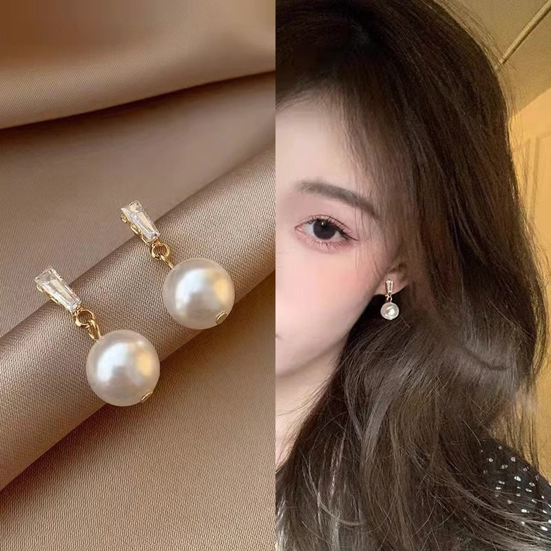 Sier Needle Korean Simple Design High-grade Earrings