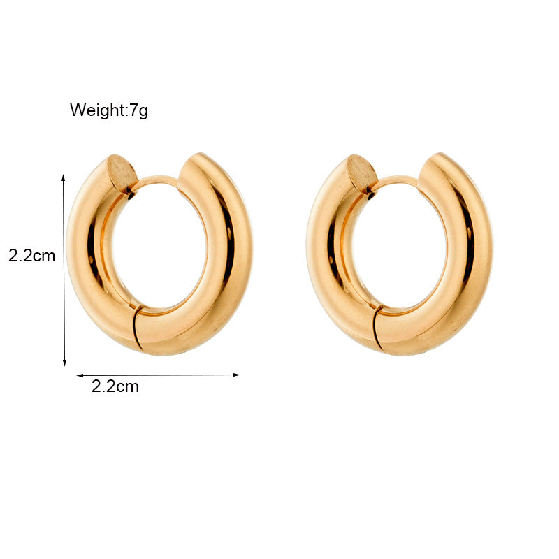 Metal Titanium Steel Design Cold Temperament Earrings