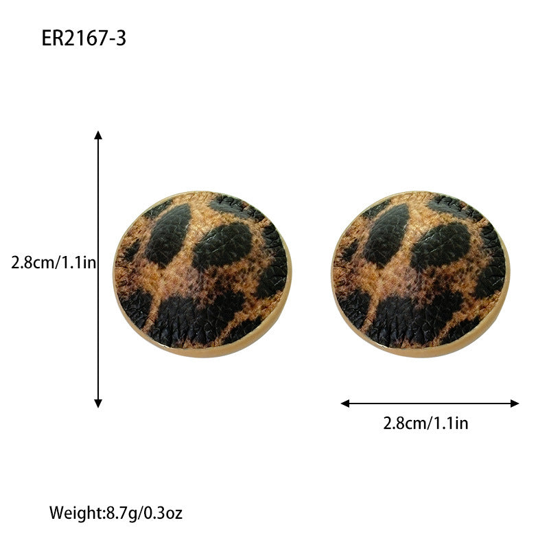 Leopard Print High-grade Niche Retro Graceful Earrings