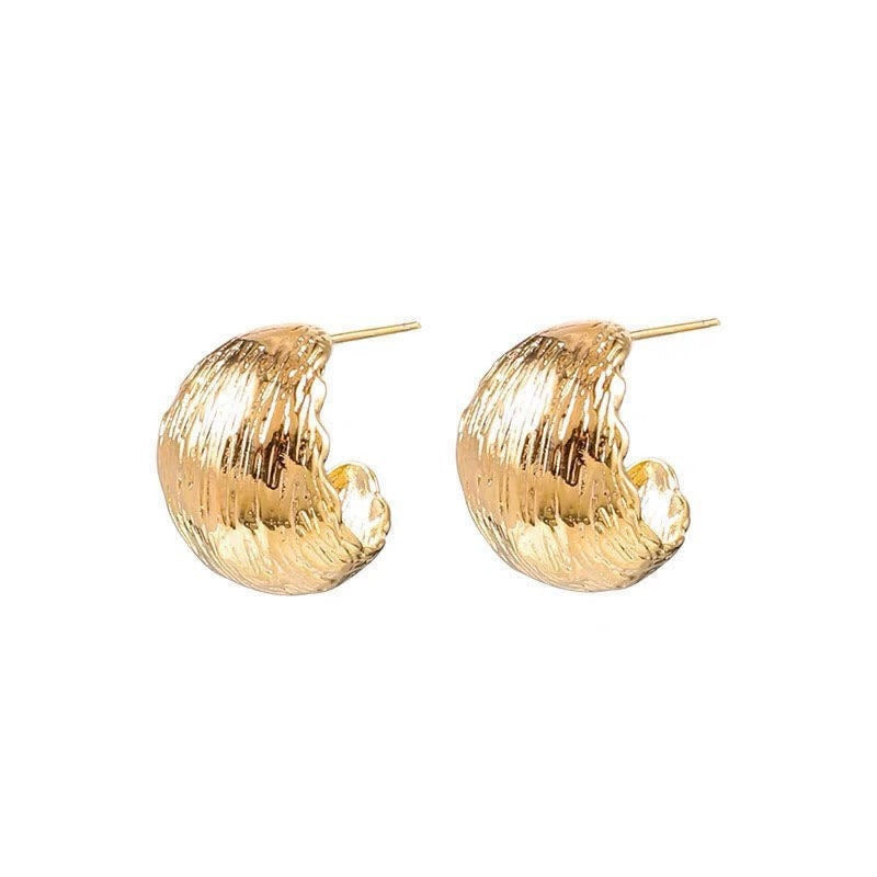 Women's Bean Arc Sier Style Fashion Retro Earrings