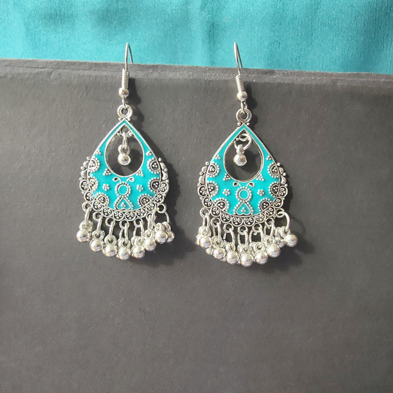 Ethnic Style Minority Scenic Spot Turquoise Earrings