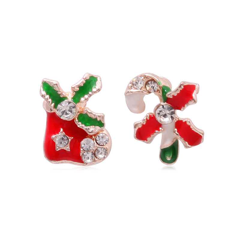 Christmas Series Fashion Delicate Diamond Tree Earrings