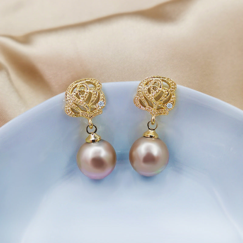 Korean Style Pearl Temperament Long Simple Earrings