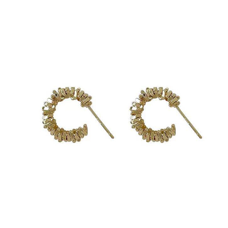 Women's Needle Fashion Simple Light Luxury Gold Geometric Earrings