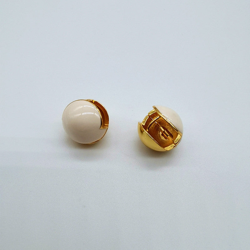 Women's Retro Gold Enamel Ball Fashionable Temperament Earrings