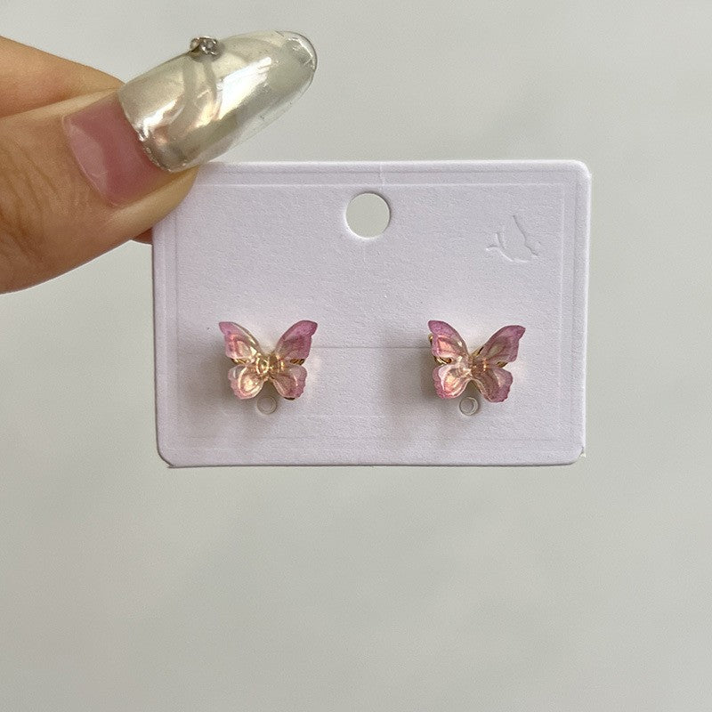 Pink Zircon Ear Female Niche High-grade Earrings