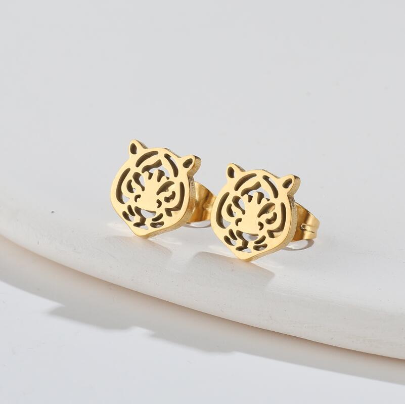 Style Chinese Zodiac Tiger High Profile Generous Creative Earrings