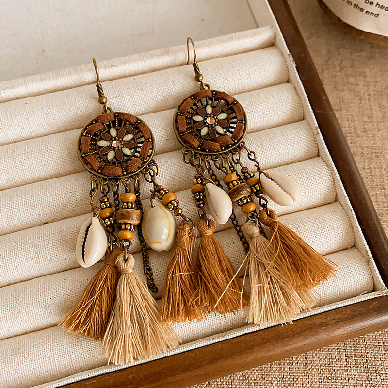 Women's Bohemian Tassel High-grade Chinese Style Earrings