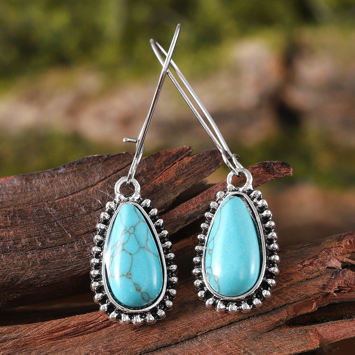 Women's Bohemian Turquoise Minority Simple Ear Jewelry Earrings