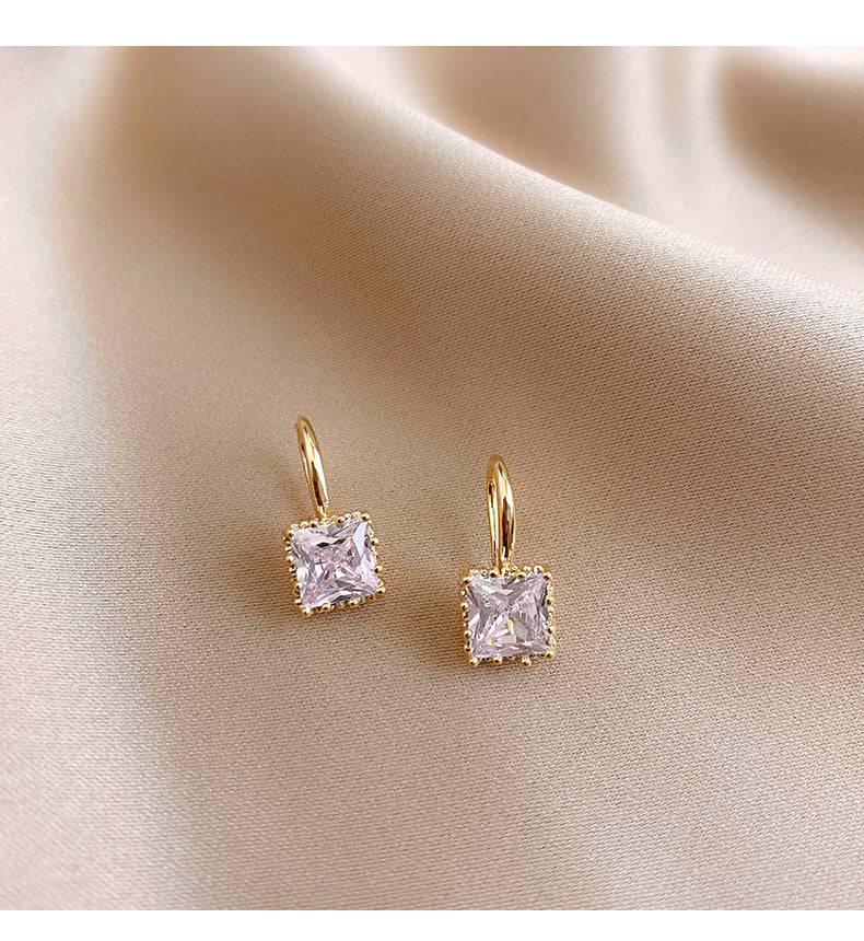 Sier Needle Korean Simple Design High-grade Earrings