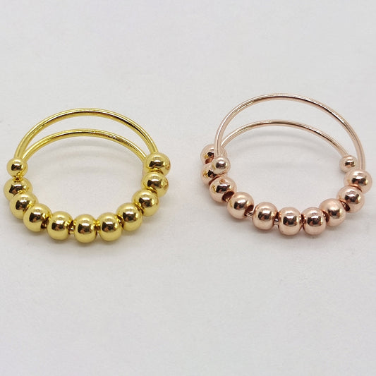 Opening Design Rotatable Decompression Anxiety Bead Rings