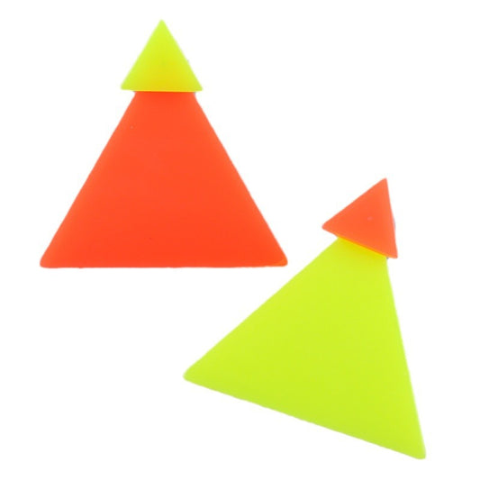 Niche Design Size Triangle Acrylic Hip Earrings