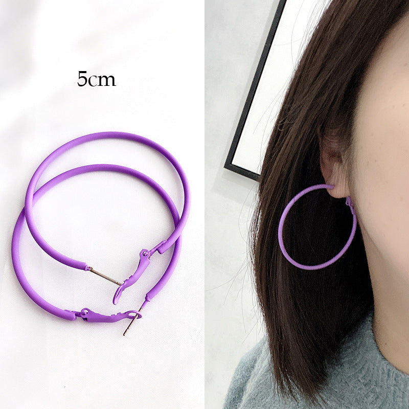 Women's Ear Trendy Candy Color Colorful Big Earrings