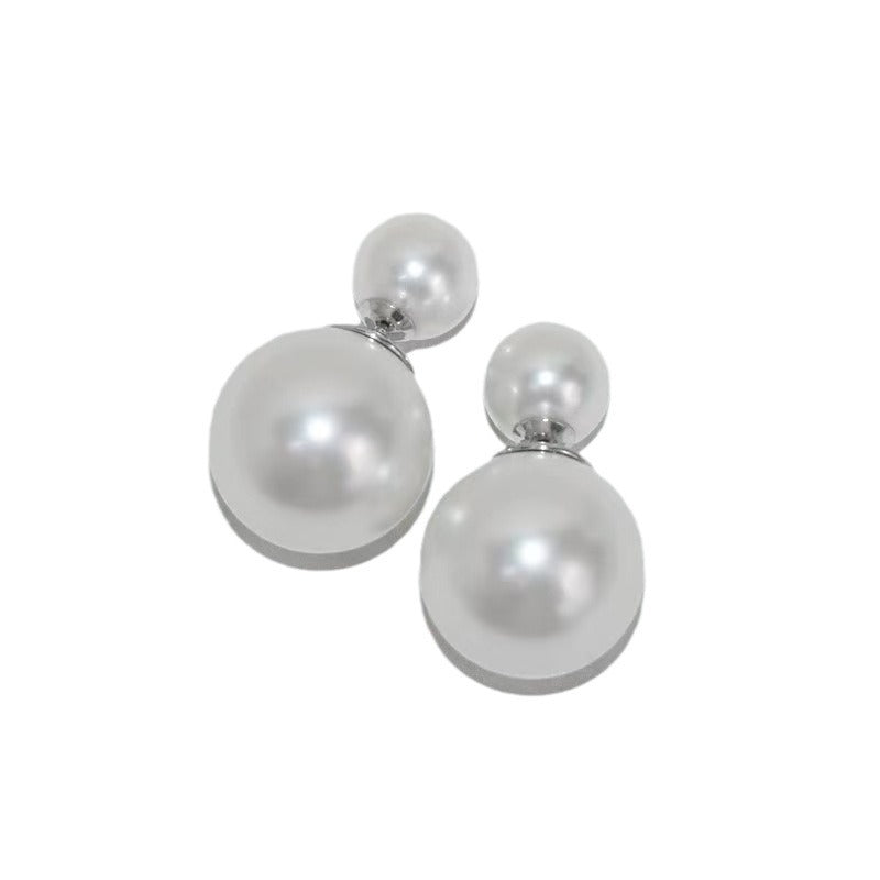 Pearl Earplug Double-sided Shell Ear Beads Earrings