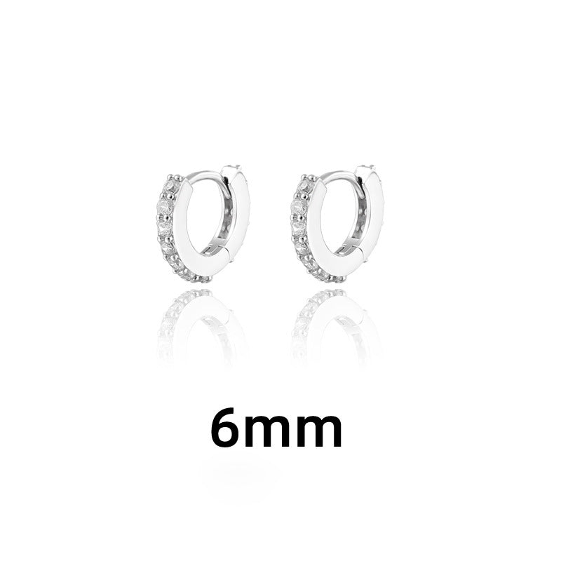 Circle Gold Plating Fashion Commuter Zircon Earrings