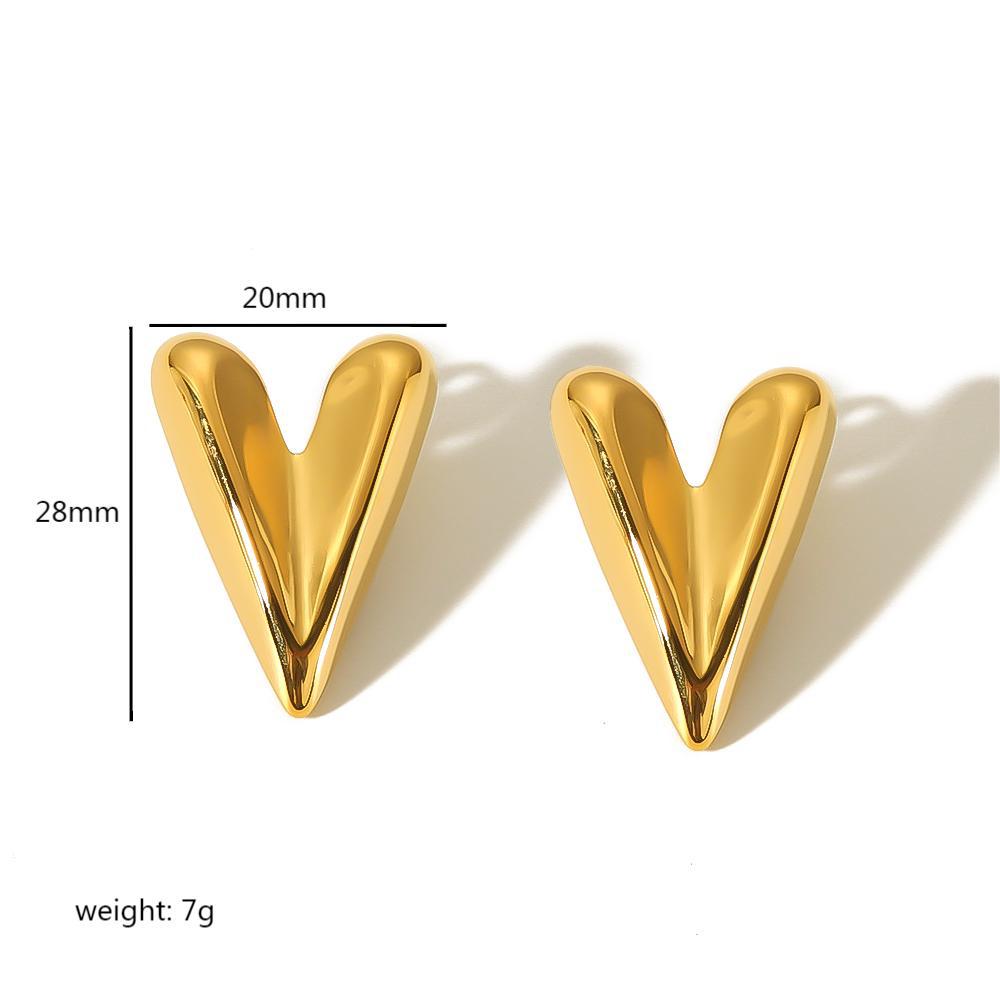 Pleated Texture Gold-plated Stainless Steel Irregular Earrings