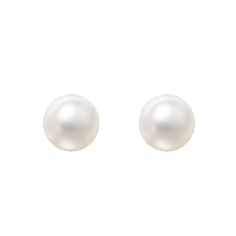 Women's Trendy Sterling Sier Pearl For Temperamental Minority Earrings