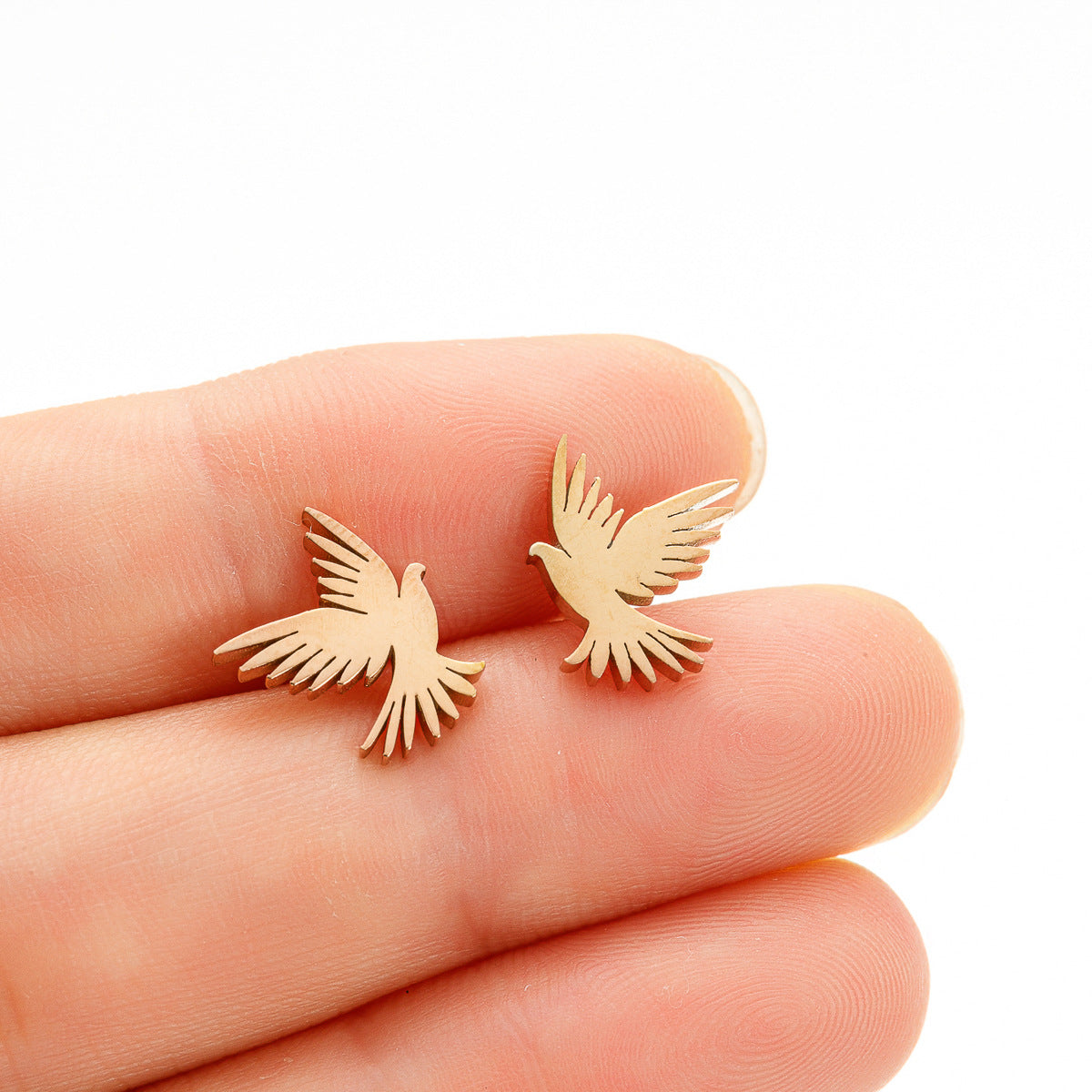 Creative Punk Series Hollow Eagle Personality Retro Stainless Earrings