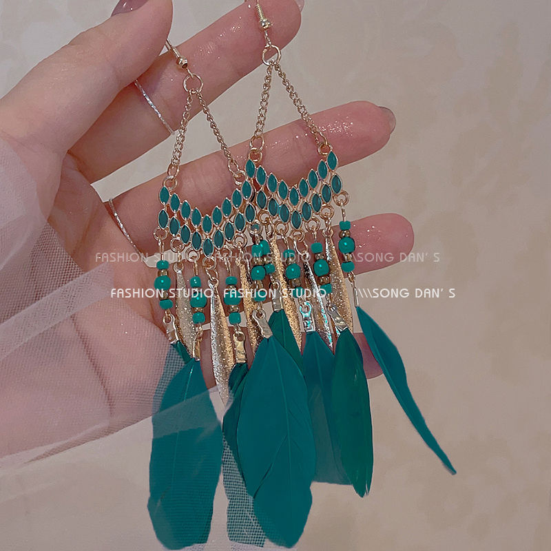 Women's Bohemian Tassel High-grade Chinese Style Earrings