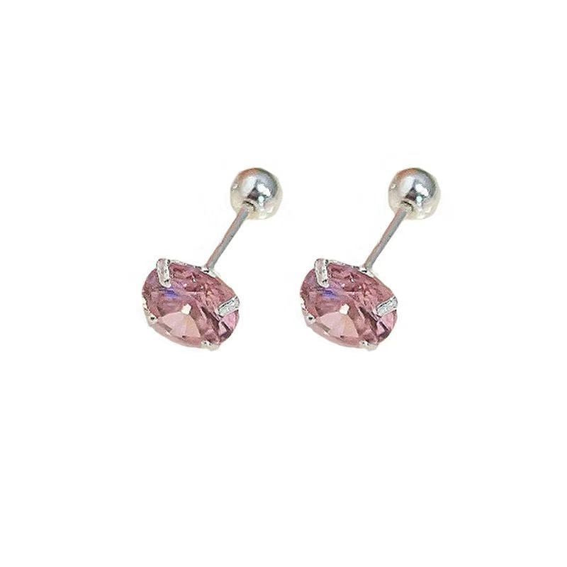 Women's & Men's Zircon Double-headed Mini Ear Bone Titanium Earrings