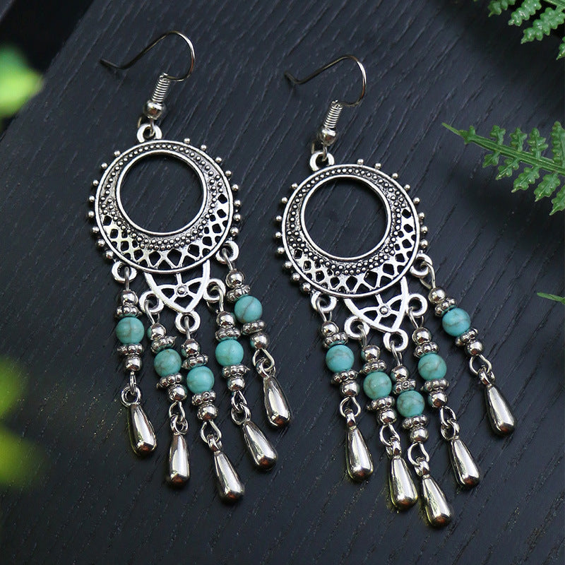 Women's Retro Long Fashion Creative Bell Acrylic Earrings