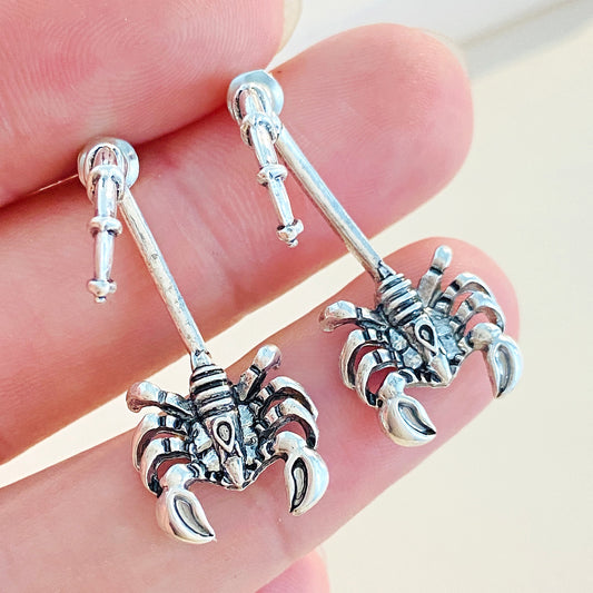 Scorpion Outline Sweet Cool Personality Animal Earrings