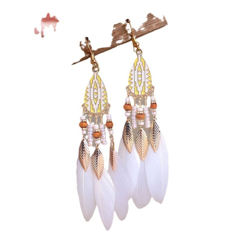 Women's Bohemian Tassel High-grade Chinese Style Earrings