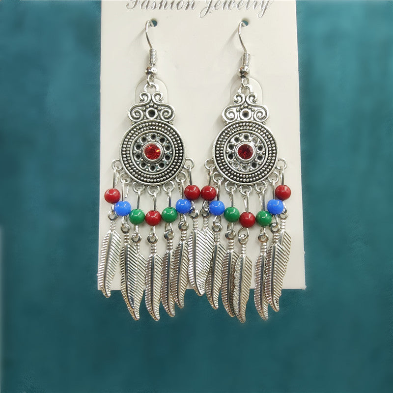 Ethnic Style Minority Scenic Spot Turquoise Earrings