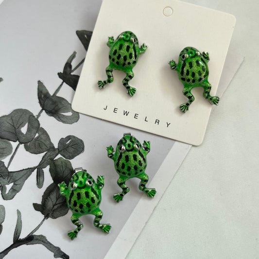 Frog Female Cute Personality Animal Retro Earrings