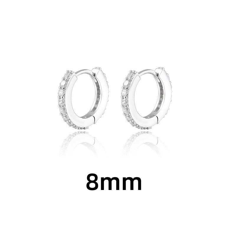 Circle Gold Plating Fashion Commuter Zircon Earrings