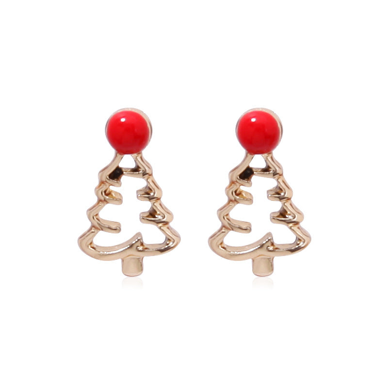 Christmas Series Fashion Delicate Diamond Tree Earrings