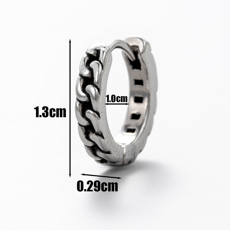 Men's Stainless Steel Cast Tiger Cross Pentagram Rings