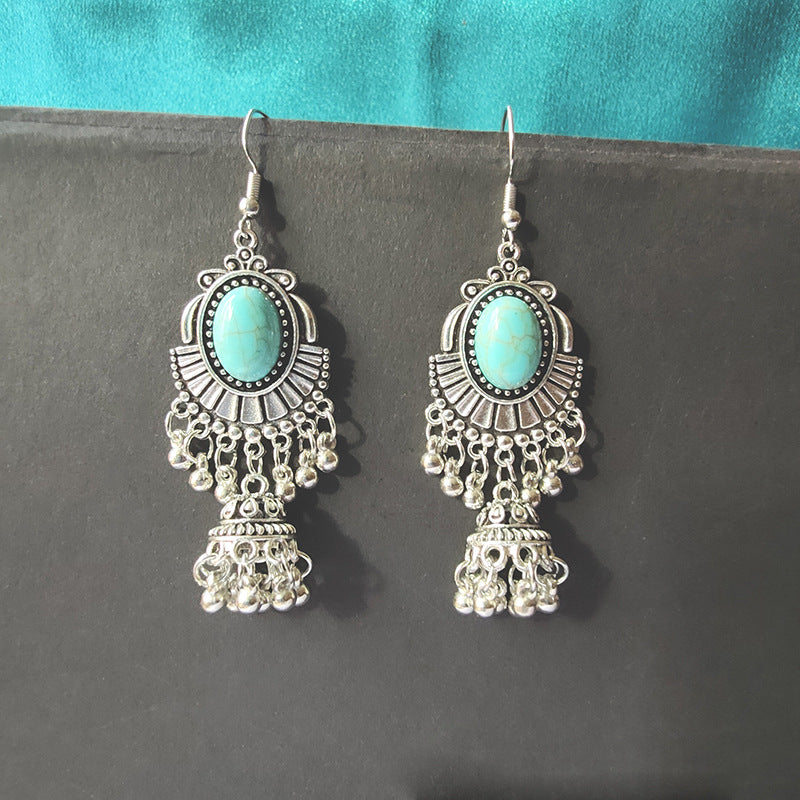 Ethnic Style Minority Scenic Spot Turquoise Earrings