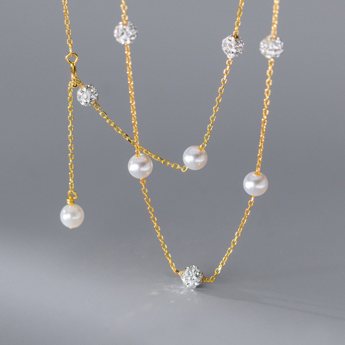 Round Small Fresh Elegant Simple Spacer Beads Necklaces