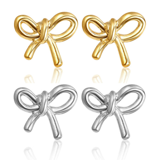 Fashion Golden Bow High-grade Personalized Style Earrings