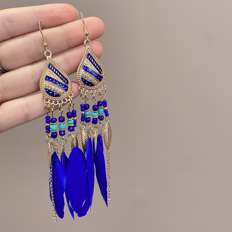 Women's Bohemian Tassel High-grade Chinese Style Earrings