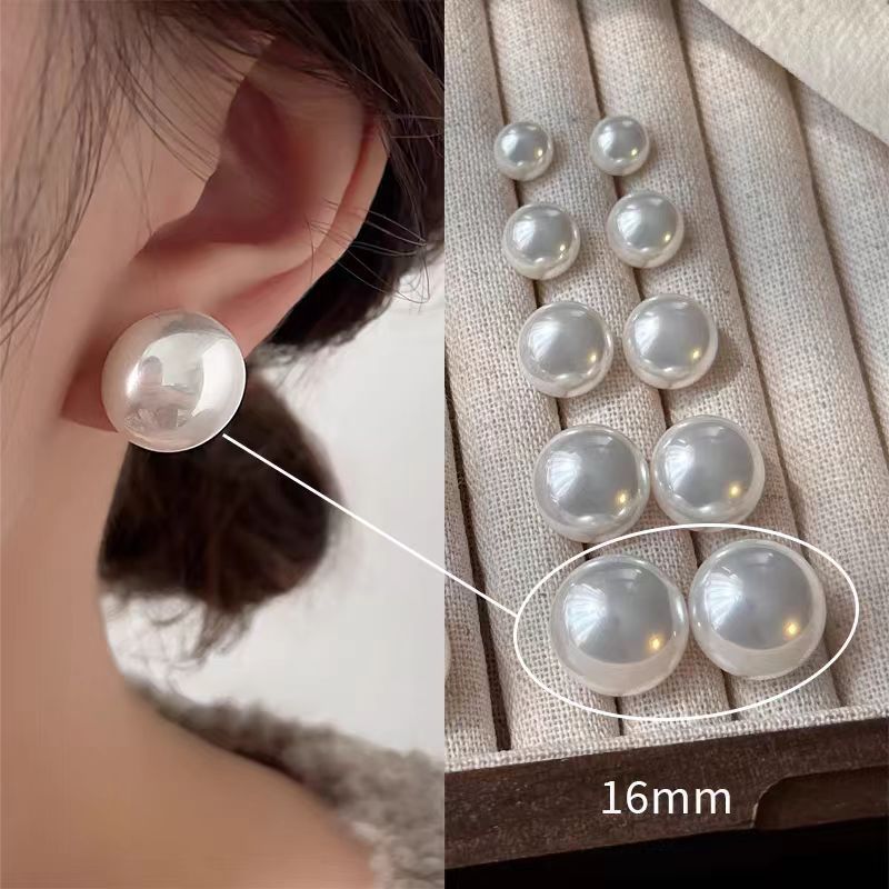 Flour Light Pearl Female Sier Needle Luxury Earrings