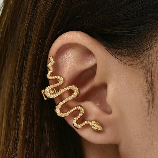 Popular Personalized Exaggerated Simulated Snakes Ear Earrings