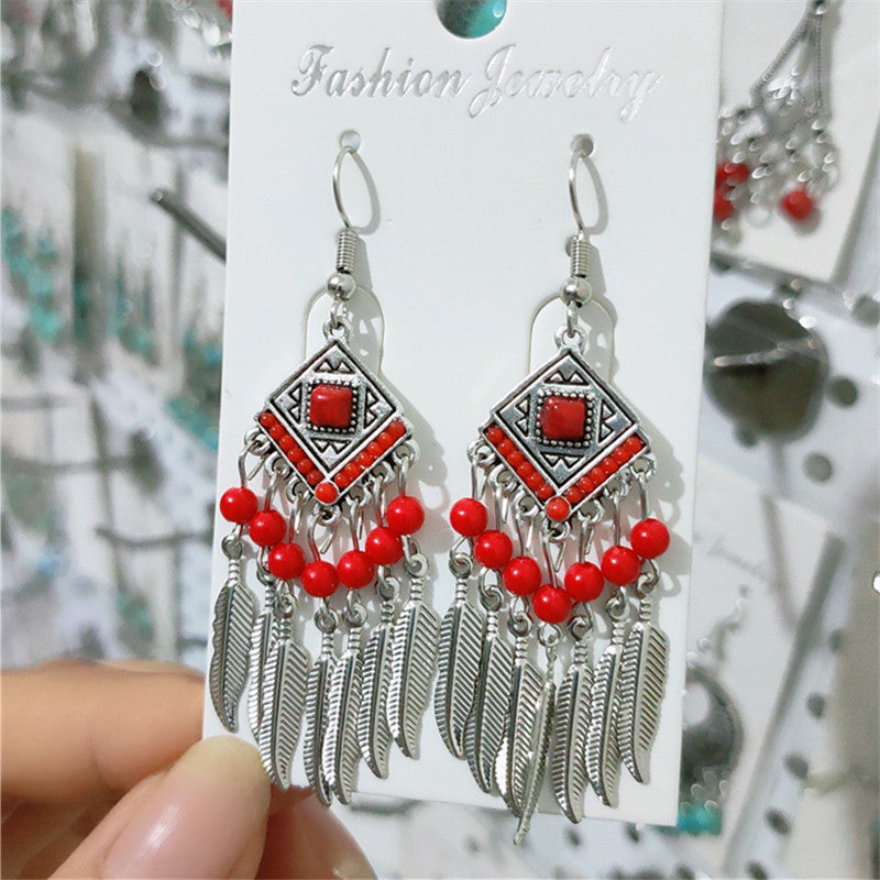 Ethnic Style Minority Scenic Spot Turquoise Earrings