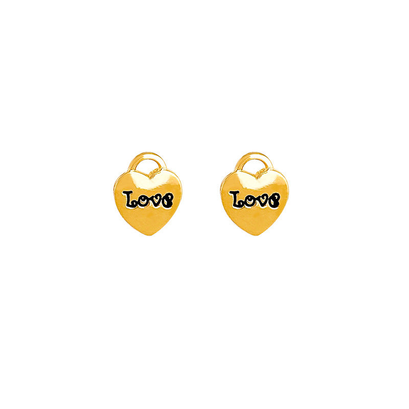 Women's Frosted Alphabet Letter Simple Fashion Metal Earrings