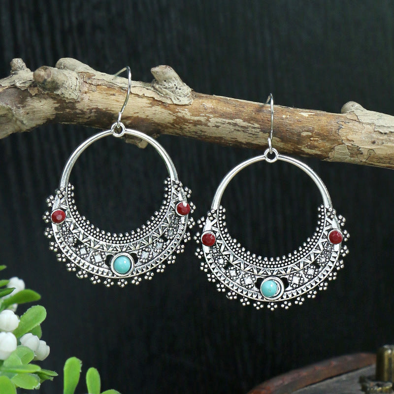 Women's Retro Long Fashion Creative Bell Acrylic Earrings