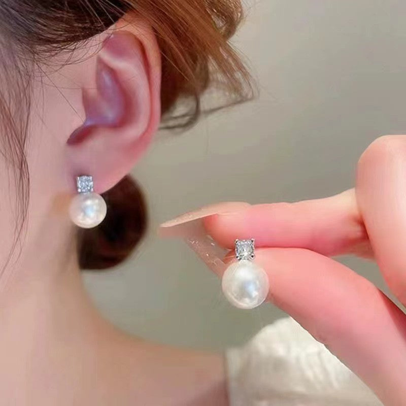 Women's Bow Pearl Tassel Design High-grade Summer Earrings