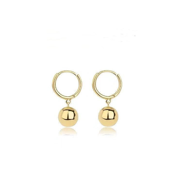 Women's High Sense Elegant French Retro Golden Earrings