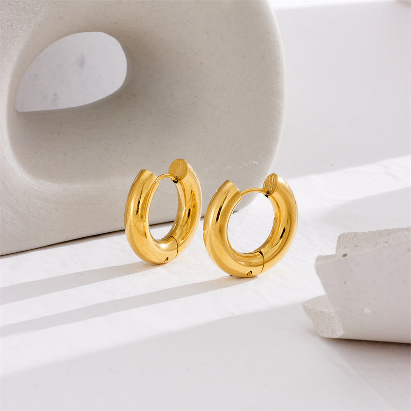 Metal Titanium Steel Design Cold Temperament Earrings