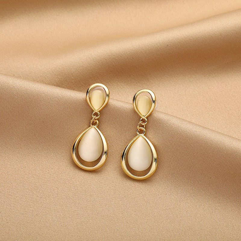 Sier Needle Korean Simple Design High-grade Earrings