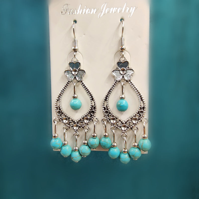 Ethnic Style Minority Scenic Spot Turquoise Earrings