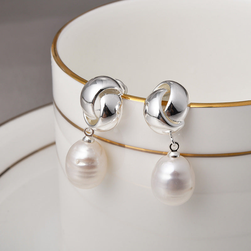 Baroque Shaped Pearl Niche Retro Fashion Earrings