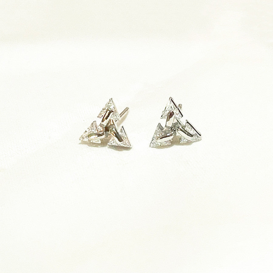 Triangle Geometric Ear Zircon Creative Piercing Personality Earrings